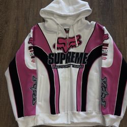 Supreme X Fox Racing Zip Up Hoodie 