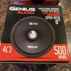 New 8" Genius Audio 500w Max Power Bullet Midrange Loud Speaker  $70 each 