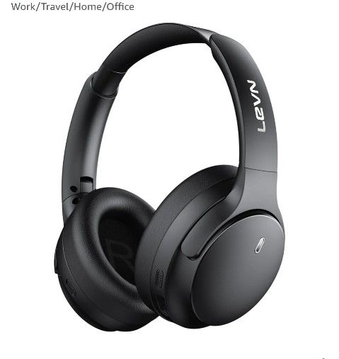 Hybrid Active Noise Cancelling Headphones, Wireless Headphones Bluetooth 5.4 with Transparent Mode, Hi-Res Audio, Deep Bass, 70H Playtime Over Ear Blu