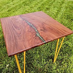Set Of 2 Epoxy River End Tables Handmade Locally