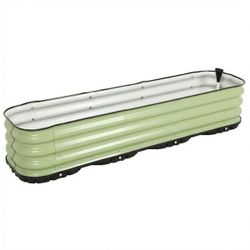 Green Galvanized Steel Self-Watering Raised Garden Bed with Water Reservoir (63 in. L x 16.5 in. W x 11.2 in. H)