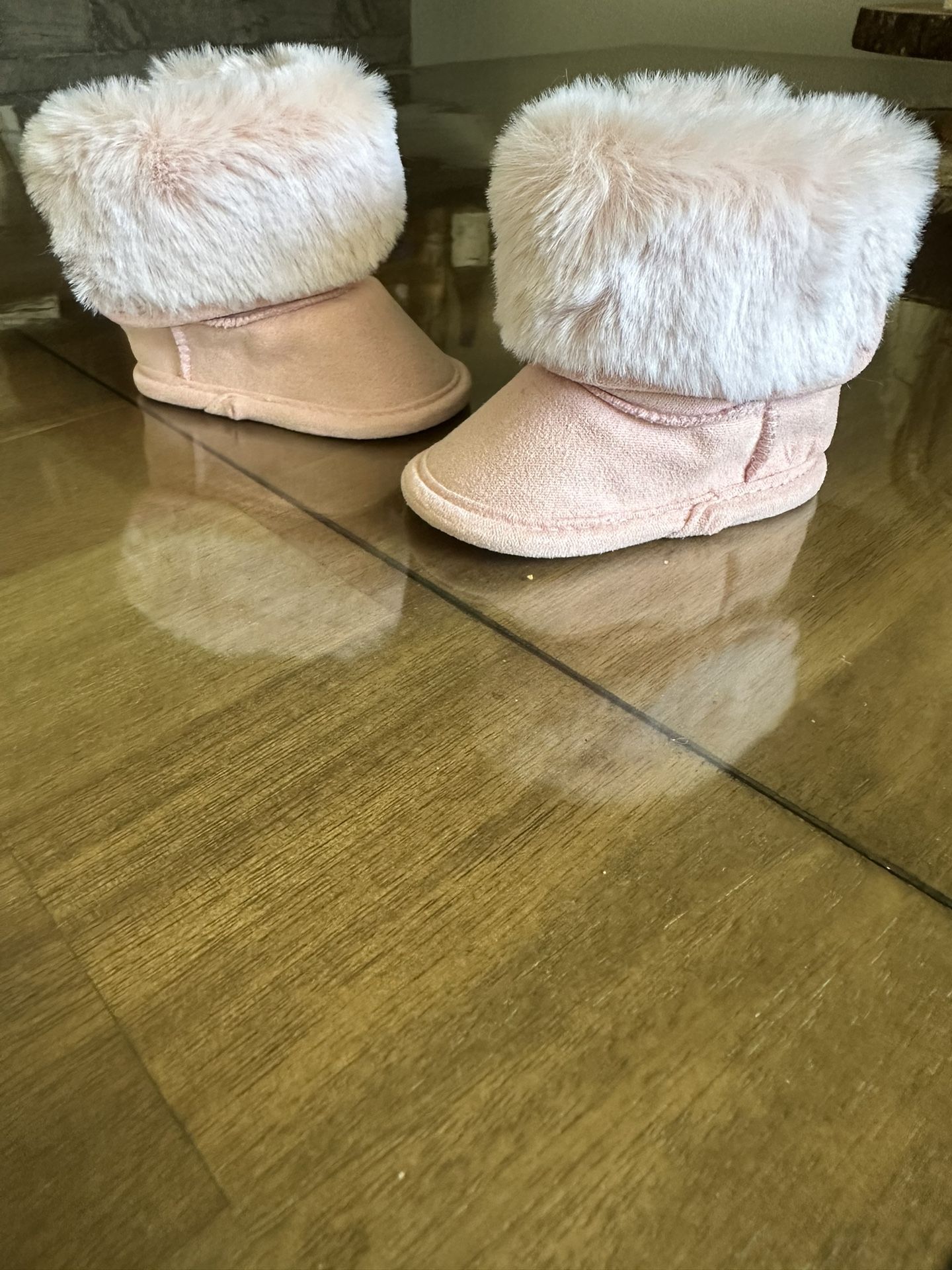 Pink Boots 0-3 Months
