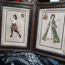 Vintage Golfer Prints With Royal Crest