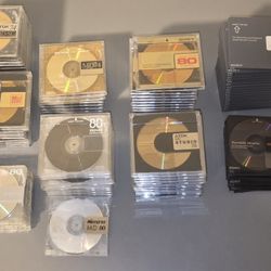 MiniDisc lot of 143 MD discs - Sony, TDK, Maxell, Samsung lots of great styles!
