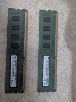 Samsung 2GB/ 2RX8 PC3 10600U M378B5673FHO-CH 9 MEMORY RAM x 2 MATCHING PAIR