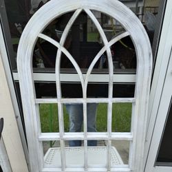 Plastic Shabby Chic Looking Mirror Cathedral