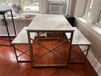 Dining Table with Bench Set