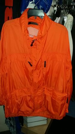 Claiborne Sport Orange Rain Jacket Size XL