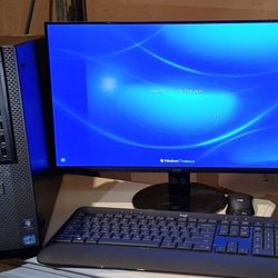 Set Of Computer And Printer 