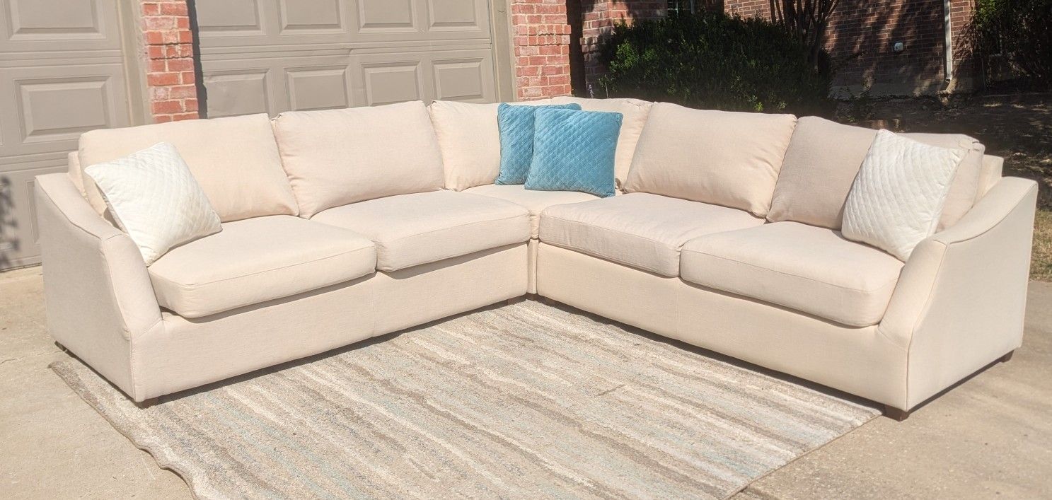 Beige L-Shaped Sectional Couch, DELIVERY AVAILABLE!!