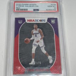 Tyrese Haliburton GEM MT 10 - ‘21-‘22 NBA Hoops Red /75 RC