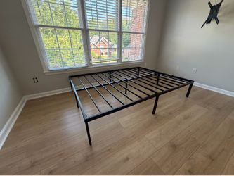 Metal queen bed frame platform