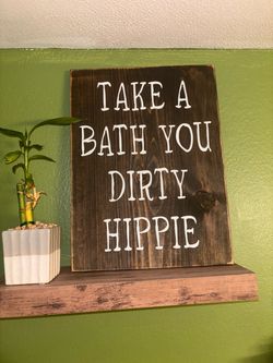 Hippie Bathroom Sign