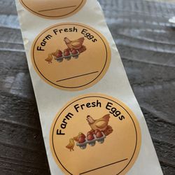 Roll of Egg Carton Stickers