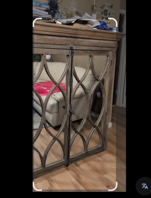 Mirrored Antique Glass Cabinet