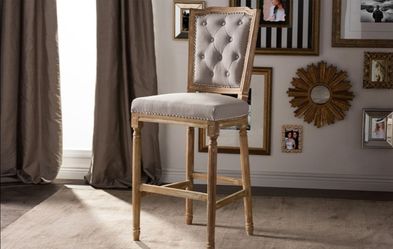 Set of 2 French Vintage / Farmhouse Bar Stools – Elegant & Sturdy