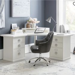 Bedford Pottery Barn Corner desk 89”