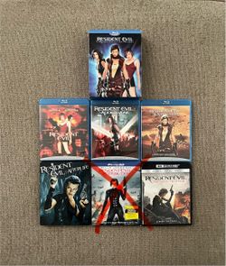Resident Evil Blu-ray Original Live-Action Movie Series 2002-2016 Milla Jovovich