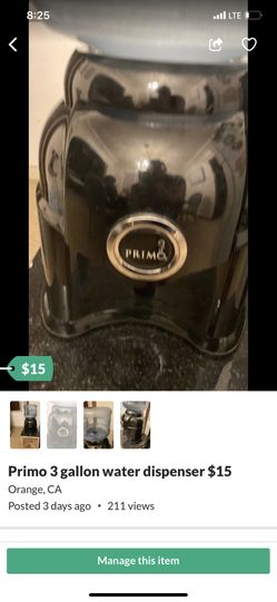 Water dispenser with 3 gallon