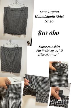 Lane Bryant Houndstooth Skirt Sz 20