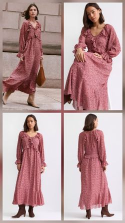 Floral Ruffle Maxi Dress by LOFT