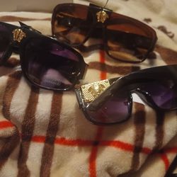 Mens Versace Sunglasses. Brown/black