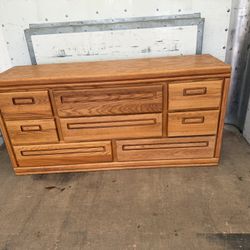 Solid Oak Low Dresser / TV Stand – Heavy Duty