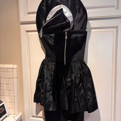 black dress and hat Halloween costume black witch dress size S with black purple witch hat