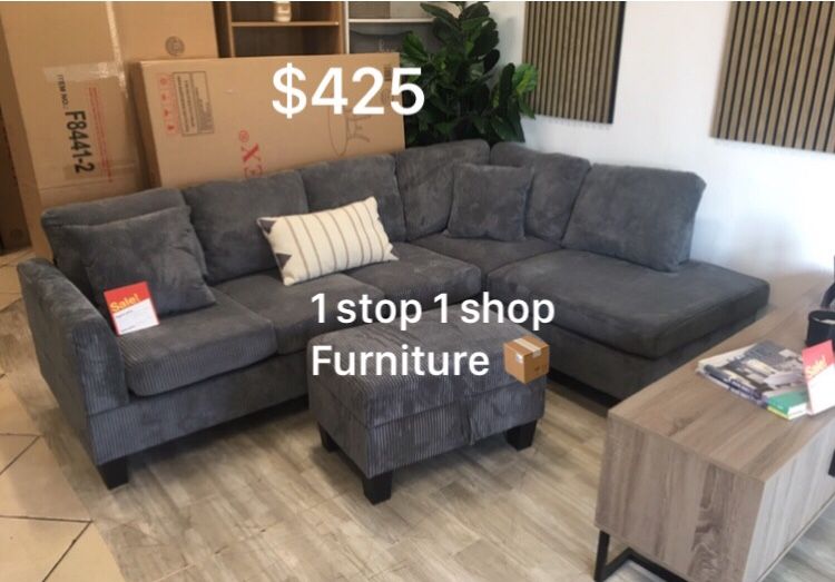 Dark Gray Sectional Sofa Set (On Display)