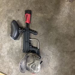Paintballgun and paintball mask