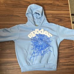 Sp5der Hoodie Sky Blue GIVE GOOD OFFERS NOT FREE