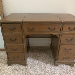 Vintage Wooden Typewriter Desk