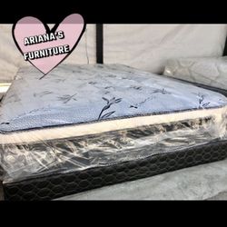 Full Size Pillow Top Mattress With Box Spring Included 