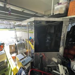 5x8 Ft Black Enclosed Trailer