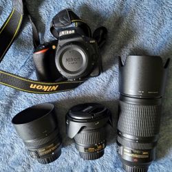 Nikon D5600 And 3 Lenses