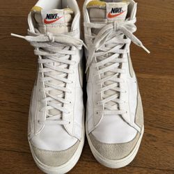 Men’s NIKE Blazer Mid 77 White Bone Court Shoes Sneakers Sz 15