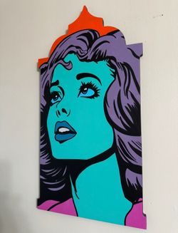 Pop Art painting on wood