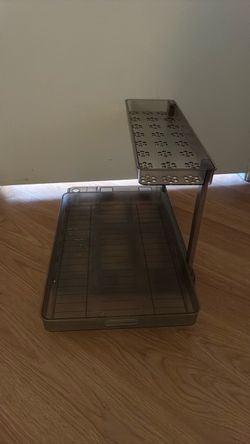 2-Tier Plastic Organizer Shelf Rack