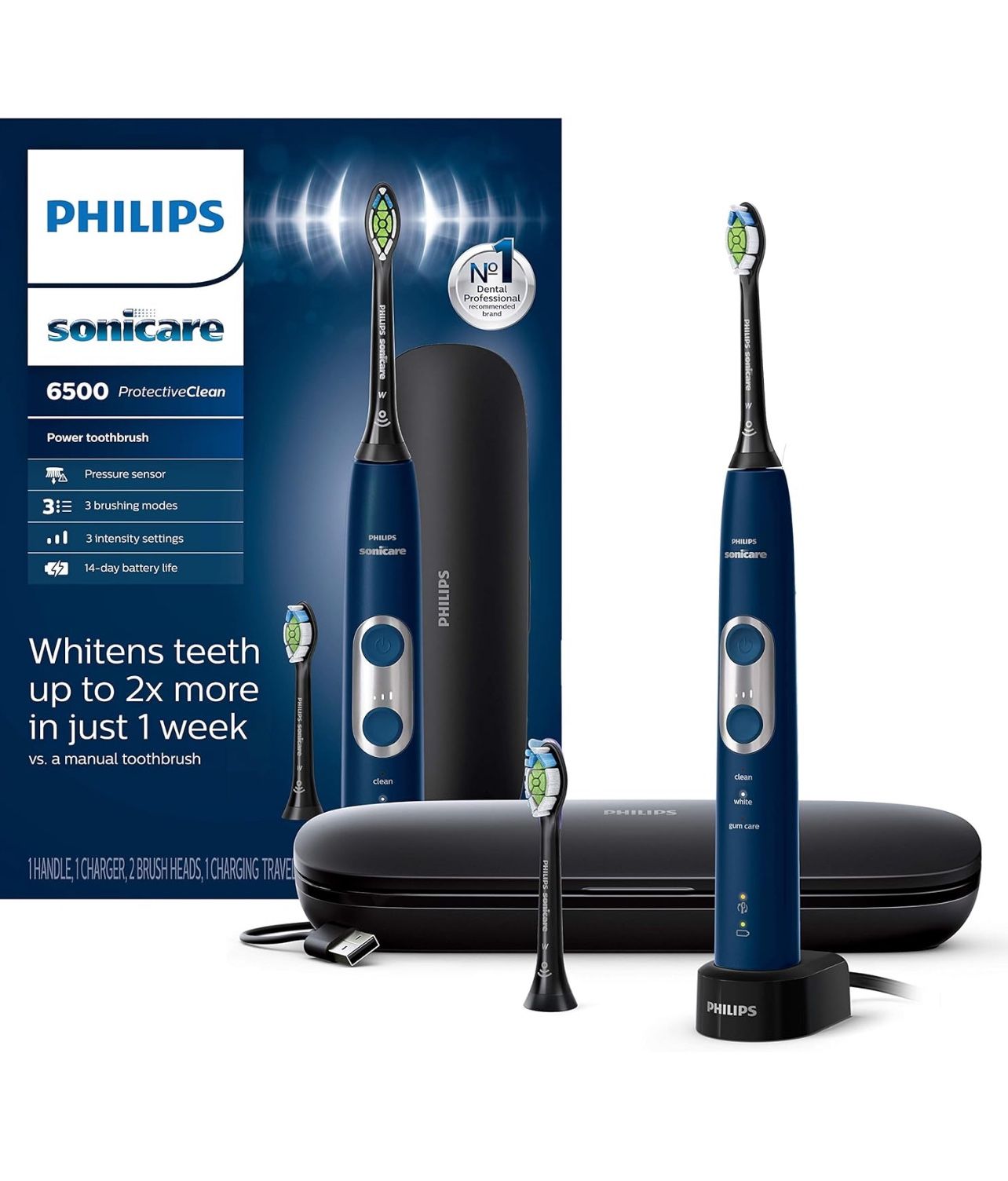 Philips Sonicare ProtectiveClean 6500 Rechargeable Electric Power Toothbrush