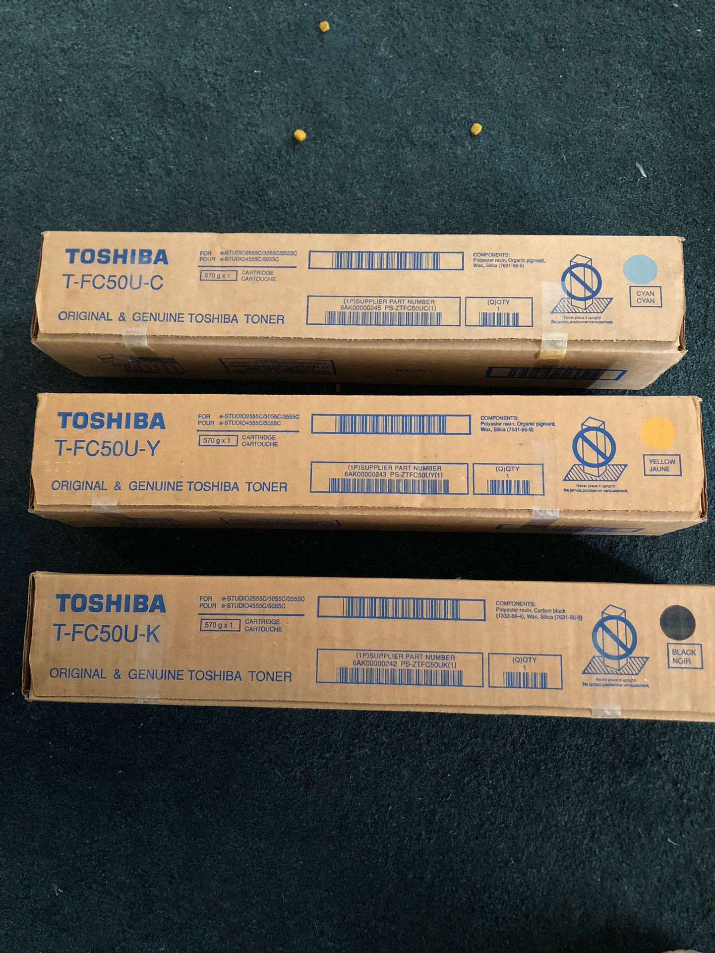 Toshiba Printer Toner Cartridge Set Of 3