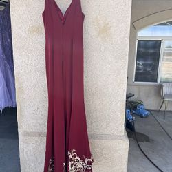 Burgundy Formal Prom Dress