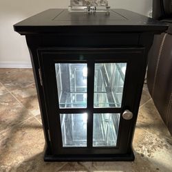 End Table Curio Cabinet 