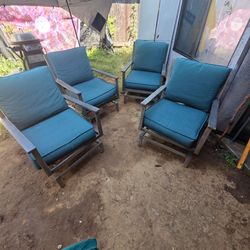Aluminum Frame Spring Motion Conversation Chair(s