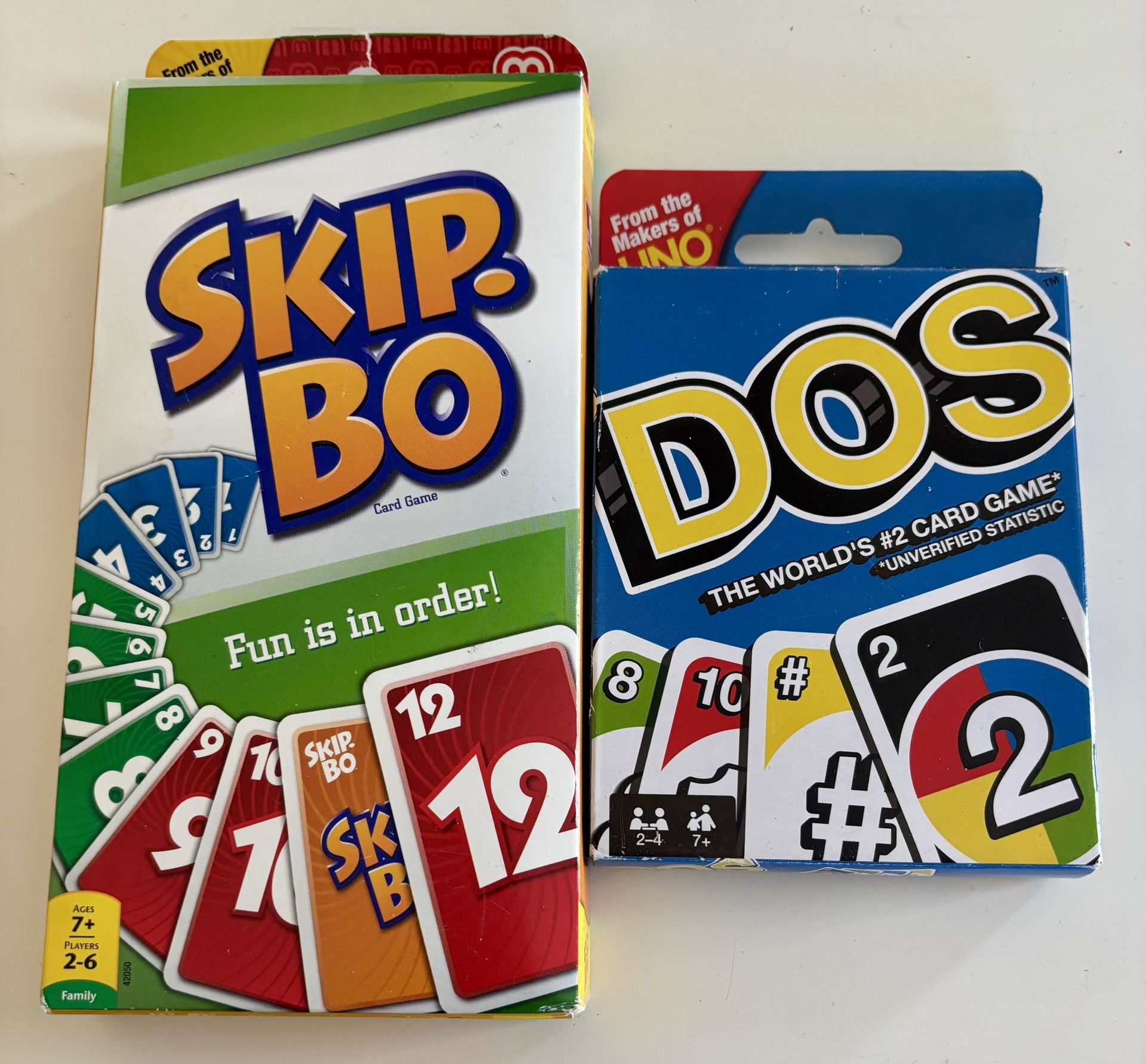 Skip-Bo And Dos Uno Card Games New 