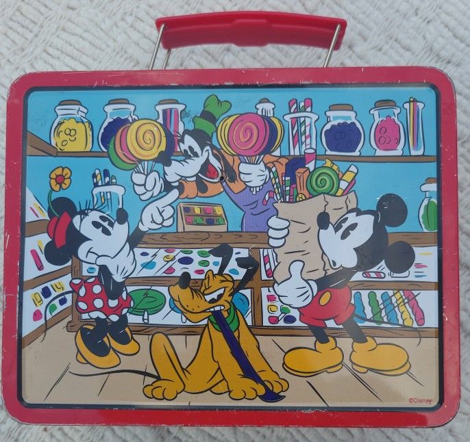 Vintage Metal Mickey Mouse Clubhouse Lunch Box, Like New