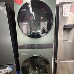 LG WashTower In Forest Green 