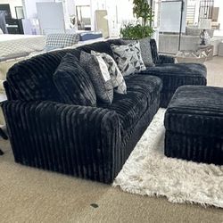 Black ONYX 2-PIECE RAF SECTIONAL