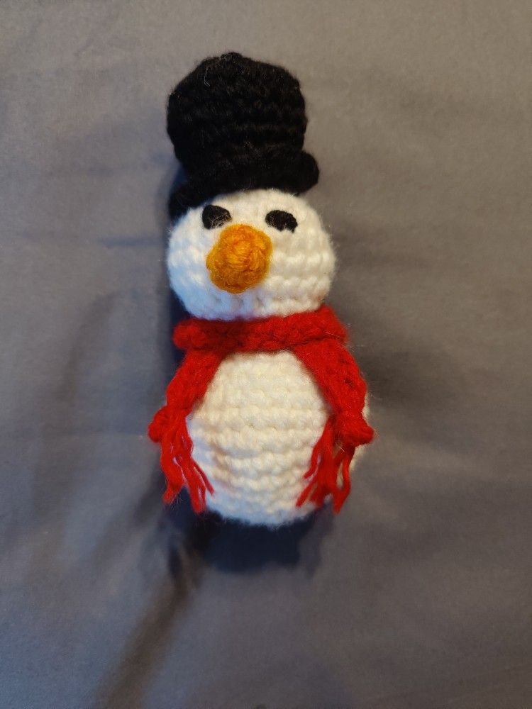 Handmade Crochet Snowman