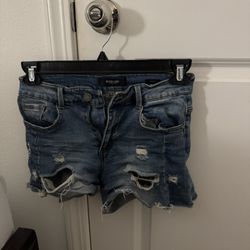 Distressed Denim Shorts