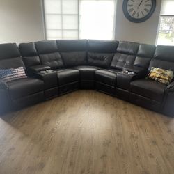 Dual Reclining Sectional Couch